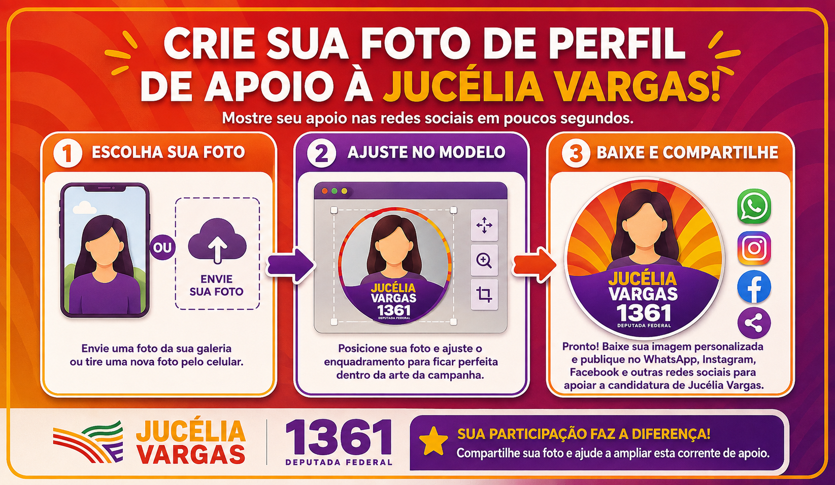 Como criar sua Foto de Apoio